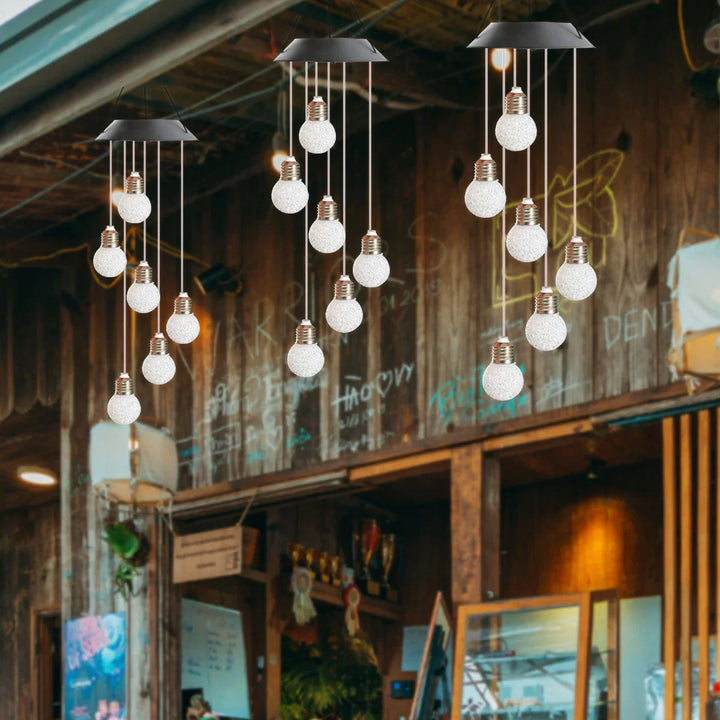 Lunaris Jeu de Lumières Solaire Mobile LED-Boule | Changement de Couleur & Résistant aux Intempéries | Lampe Suspendue pour Jardin & Balcon