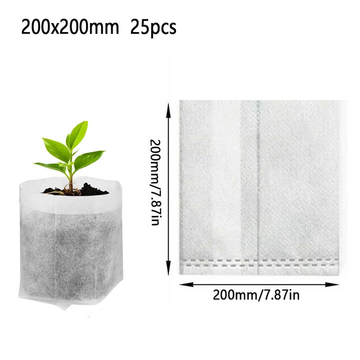 Sacs de plantation BioGrow | Biodégradable | Respirant & Amical pour les racines | Set de 25 à 100