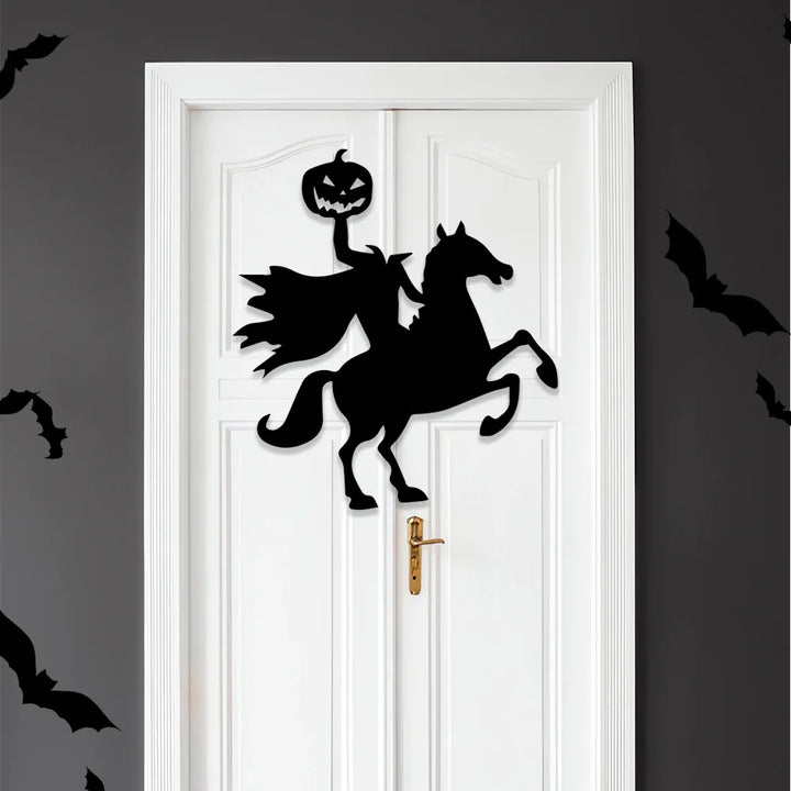 Halloween-Deko SpookyStick | Autocollants en feutre pour portes, fenêtres et murs | Citrouille, fantôme, chapeau de sorcière & main de squelette