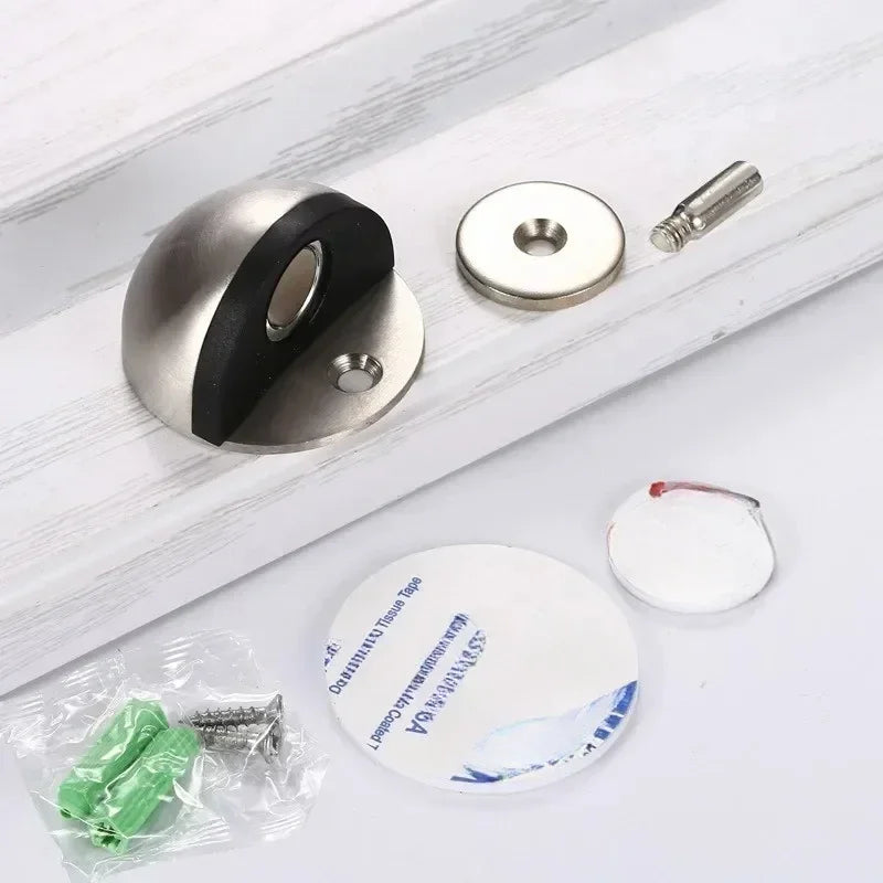 Arrêt de porte en acier inoxydable | Magnétique & Invisible | Sans perçage | Différentes couleurs