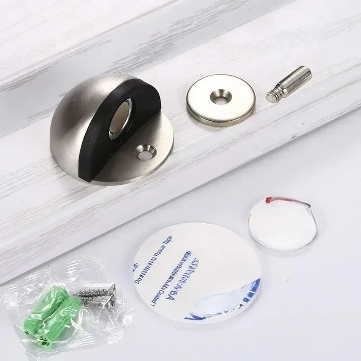 Arrêt de porte en acier inoxydable | Magnétique & Invisible | Sans perçage | Différentes couleurs