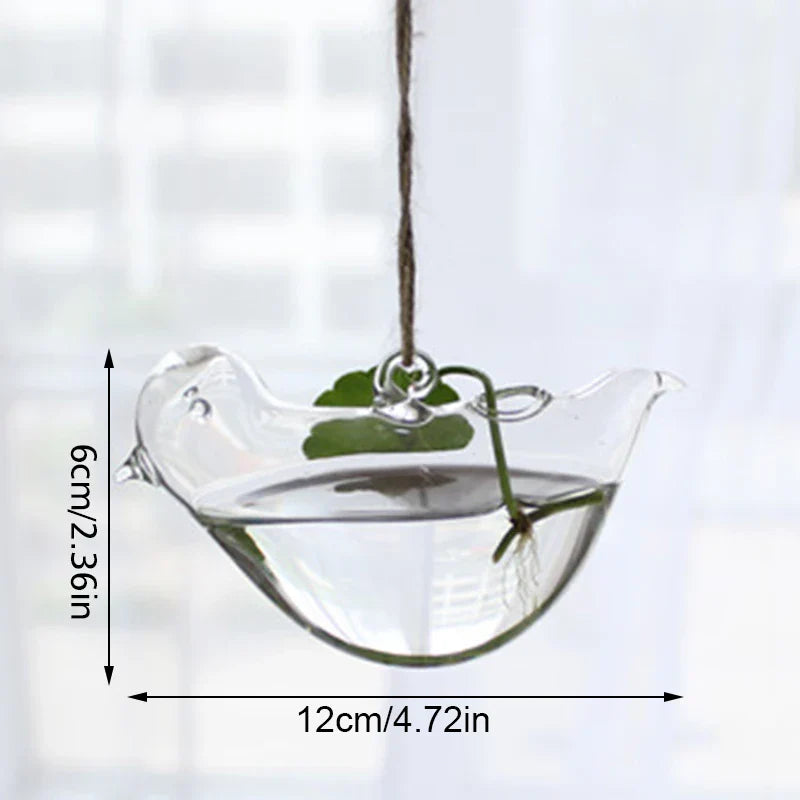 Seraphina | Vase en verre Ange | Fait main & Transparent | 8 x 5 cm | Décoration & Hydroponie