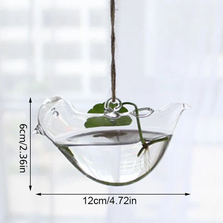 Seraphina | Vase en verre Ange | Fait main & Transparent | 8 x 5 cm | Décoration & Hydroponie