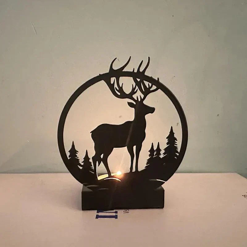 Bougeoir Élan | Décoration de Noël | Moderne & Élégant | Noir
