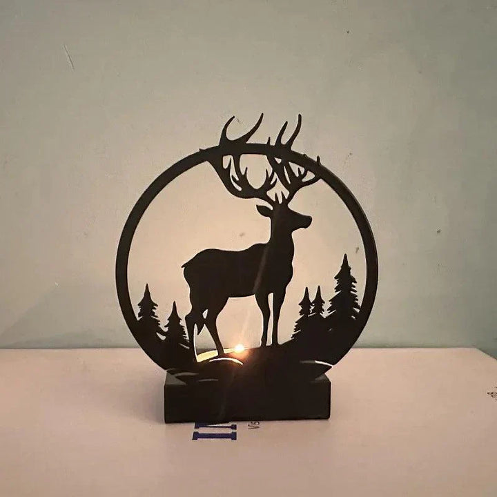 Bougeoir Élan | Décoration de Noël | Moderne & Élégant | Noir