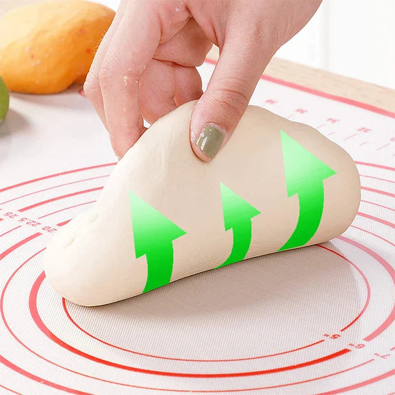 BakeFlex™ Tapis de cuisson en silicone | Extra épais & Antiadhésif | Avec échelle de mesure | Parfait pour étaler la pâte, le fondant & les pâtisseries