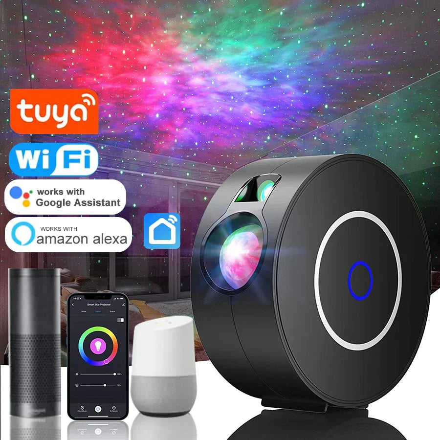 Nebuligh Smart Galaxy Projecteur d'étoiles | Contrôle par application et vocal | 16 millions de couleurs | Minuterie et mode musique | Compatible avec Alexa et Google Home