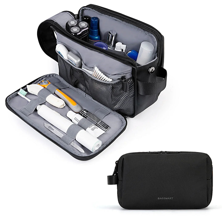 Kosmetixo Trousse de Toilette Imperméable pour Femmes & Hommes | Trousse de Toilette Légère en S/M/L | Accessoires de Voyage pour Produits de Soins & Maquillage | Organiseur de Voyage Unisexe