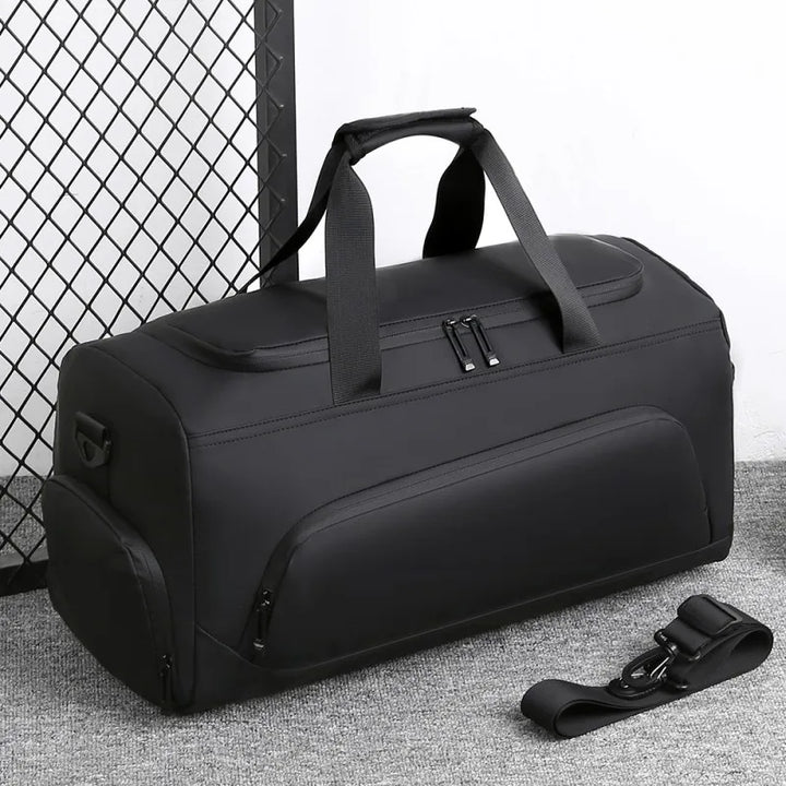 Sac de sport Veltrix ProCarry | Grand sac de voyage en PU avec compartiment à chaussures | Plusieurs poches | 50×25×22 cm | Pour le fitness, les vacances et le quotidien