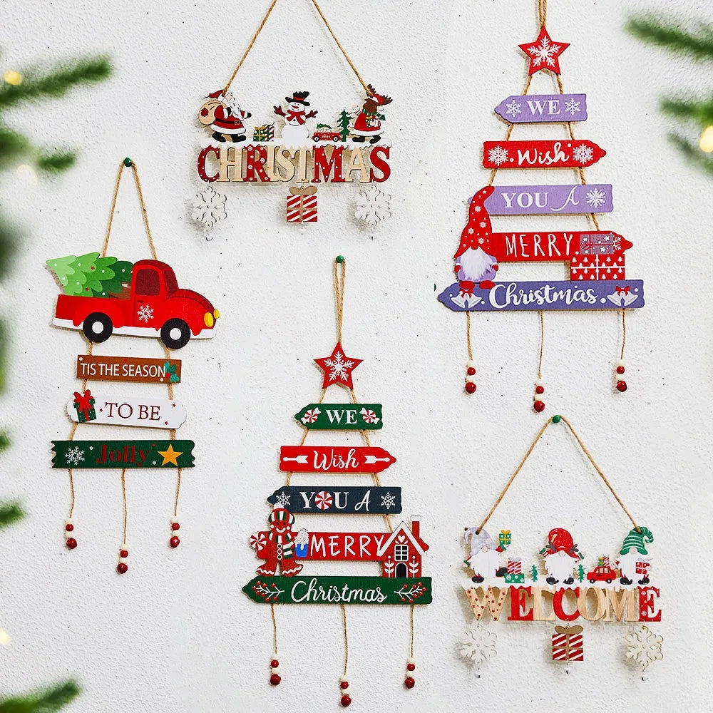 Pendentif en bois NordicCharm | Décoration de Noël à suspendre | Ornement fait main pour arbre, mur et fenêtre | Décoration festive 2025–2026