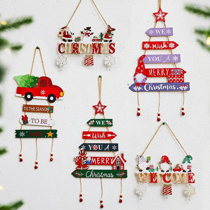 Pendentif en bois NordicCharm | Décoration de Noël à suspendre | Ornement fait main pour arbre, mur et fenêtre | Décoration festive 2025–2026
