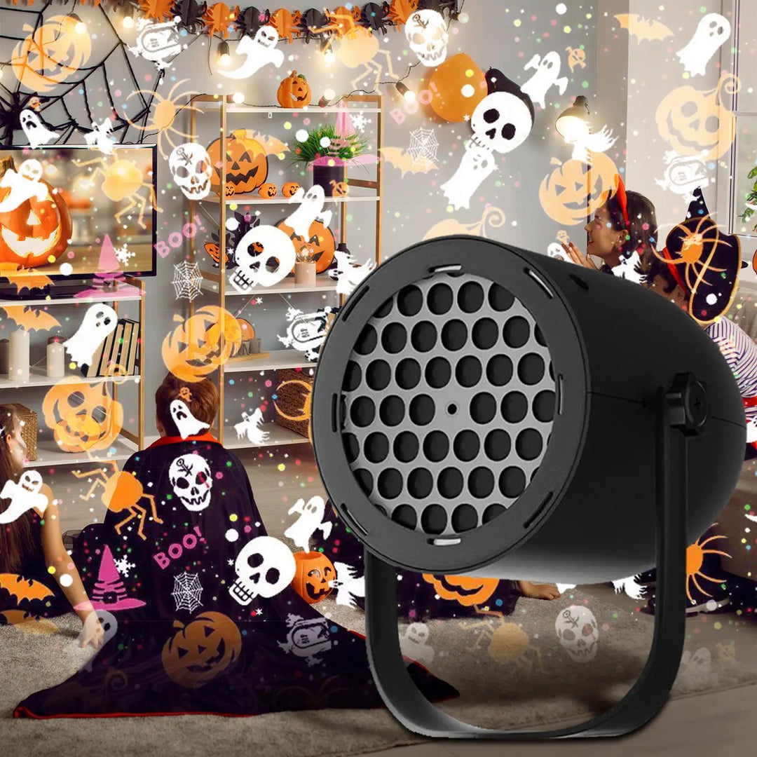 Projecteur SpookLight | 16 Motifs Halloween | Résistant aux intempéries & LED | USB Plug & Play