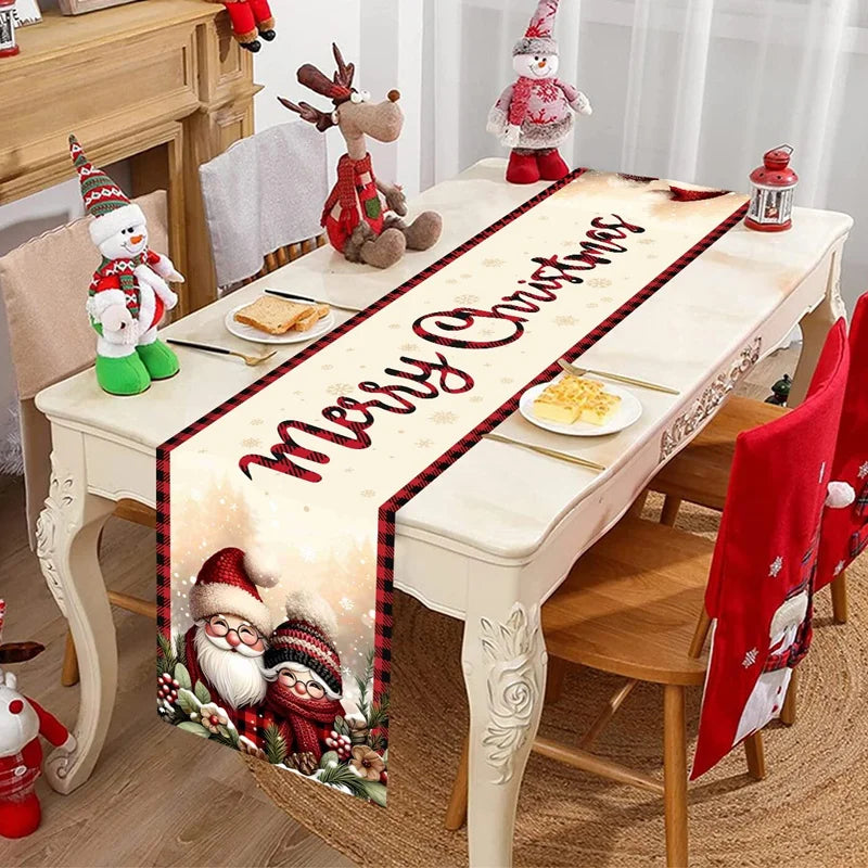 FestiLoom Nappe de Noël | Design « Joyeux Noël » | 100 % Polyester | Décoration festive pour Noël & Nouvel An 2025/2026