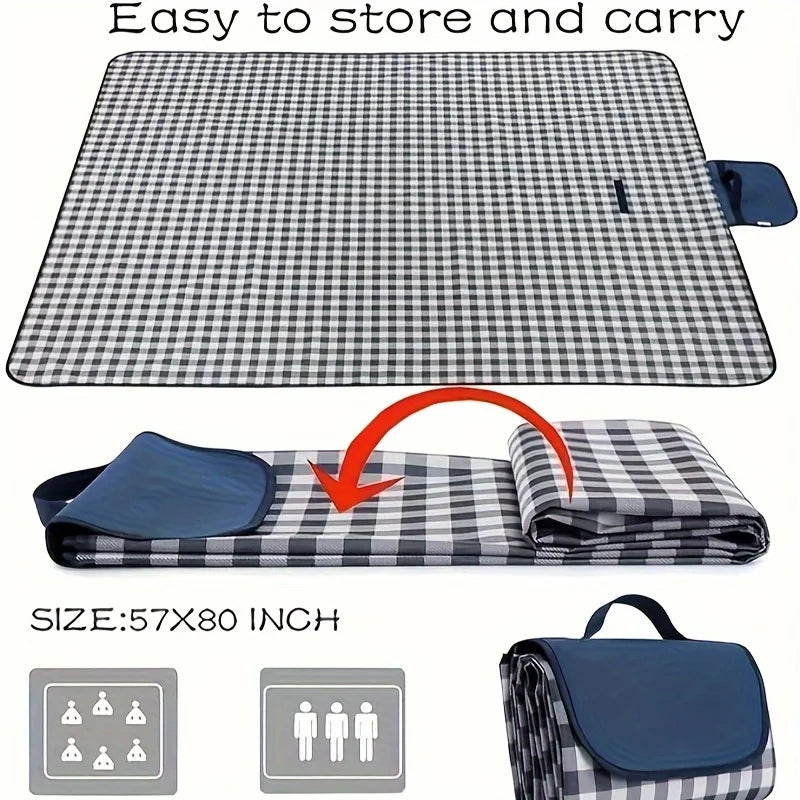 Couverture de pique-nique Travella | Imperméable & Résistante au sable | Extra Grande 203x145 cm | Pour la plage & en extérieur
