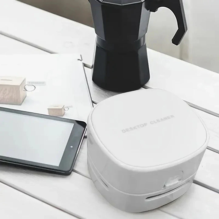 Cleanora MiniVac | Aspirateur de table sans fil mini | Portable & Silencieux | USB ou Batterie | Pour miettes, poussière & poils d'animaux