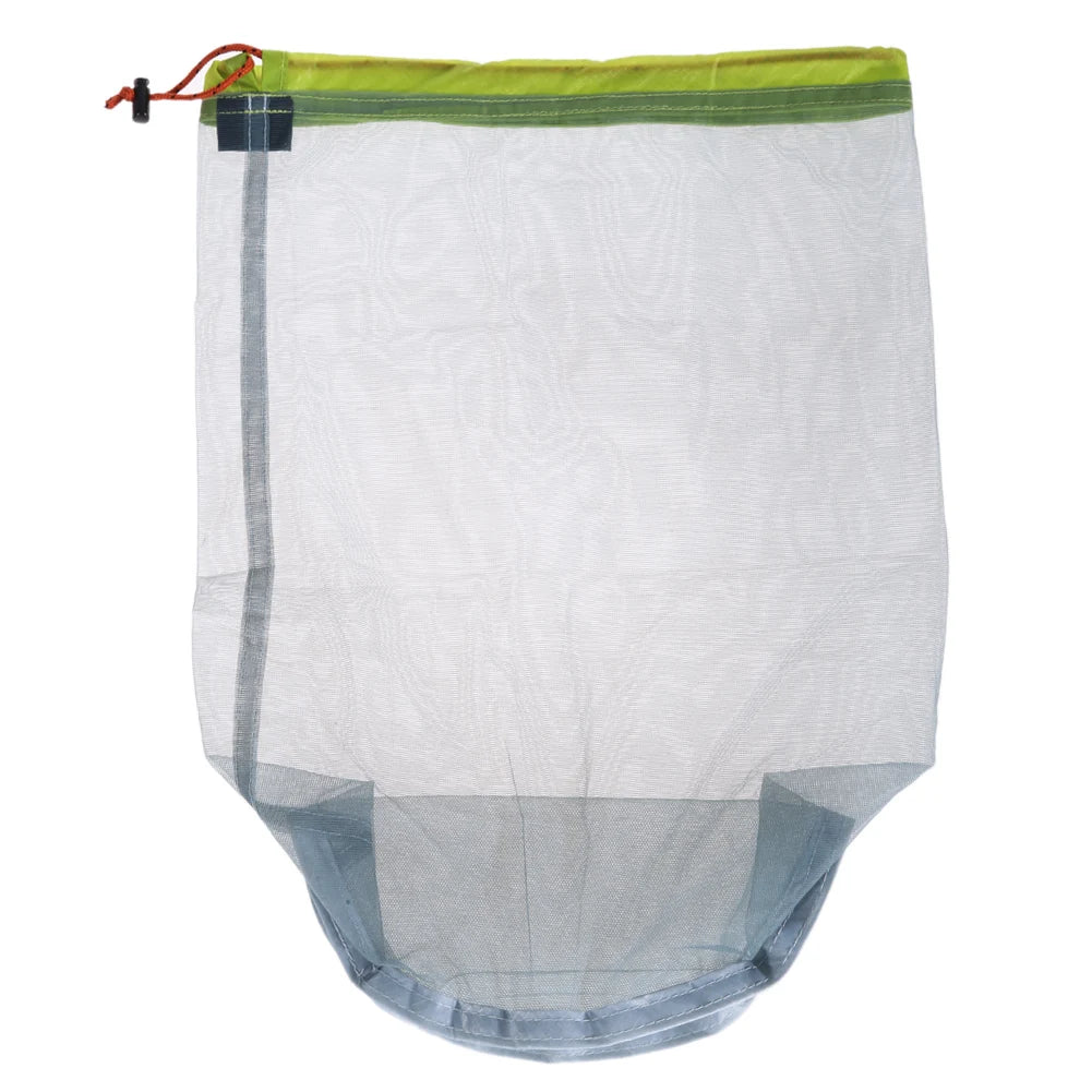TrekSack MeshLite Sac en filet ultraléger | Sac à dos respirant avec cordon de serrage | Différentes tailles S–XXL | Pour la randonnée, le camping et les voyages