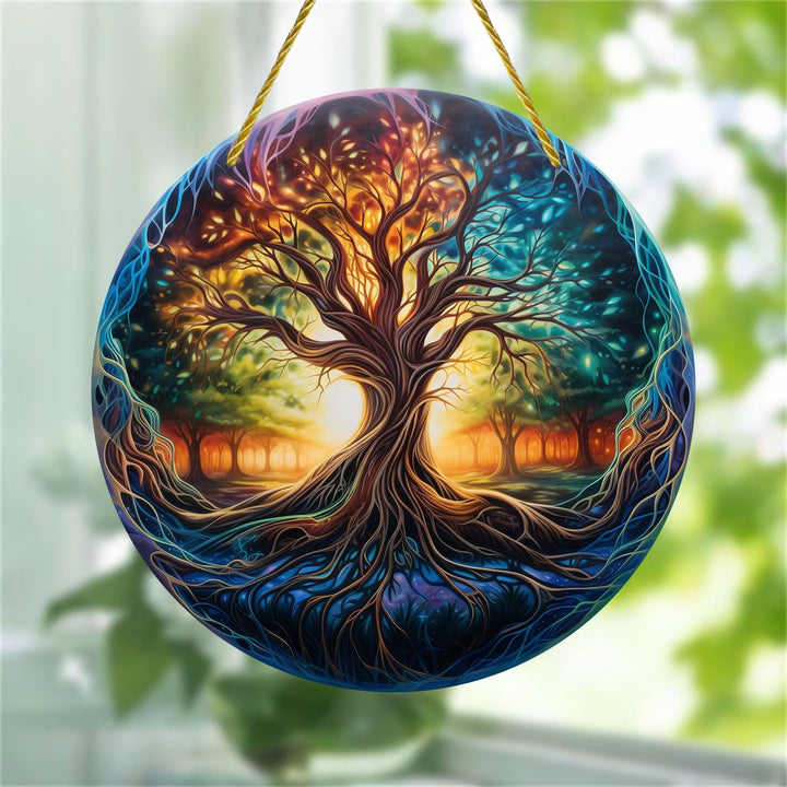 Attrape-Soleil Papillon AureliaLight | Panneau Rond en Acrylique | 15×15 cm / 20×20 cm | Décoration de Fenêtre & Mur