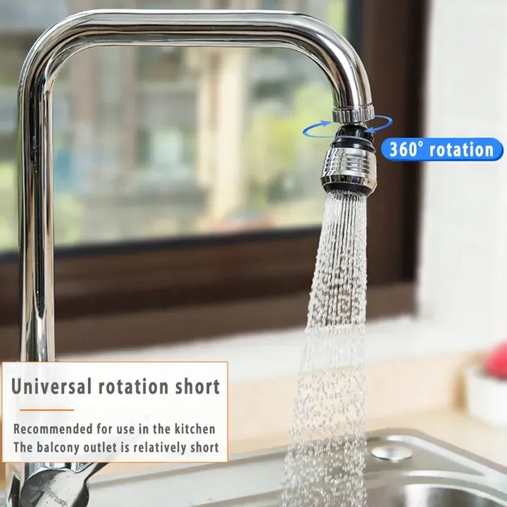 Extension de robinet Aquavero FlexFlow | Embout pivotant à 360° avec 2 types de jet | Aérateur économiseur d'eau pour la cuisine et la salle de bain | En plastique ABS