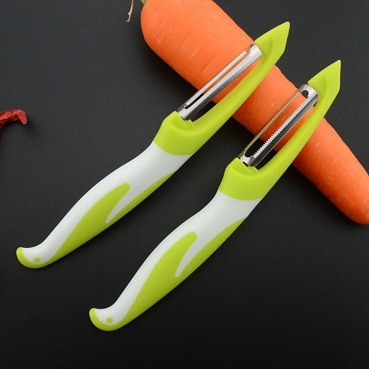 Peelino Éplucheur à légumes avec lame en acier inoxydable et poignée ergonomique | 18,3 × 2,4 cm | Pour fruits et légumes | Compatible lave-vaisselle
