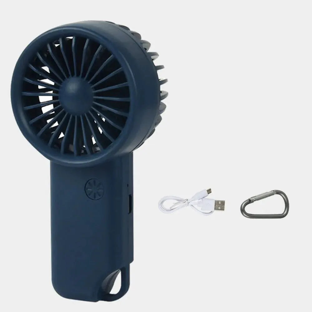 Brisola Mini Ventilateur à Main avec Chargement USB | 3 Vitesses & Affichage LED | Ventilateur Portable à Batterie pour Bureau, Voyage & Sport