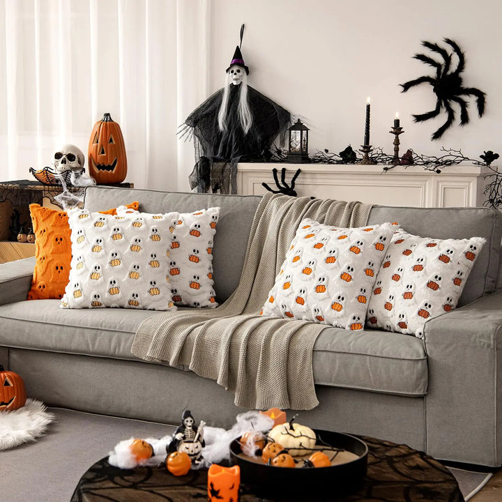 Housse de coussin DecoraLuxe | Recto avec motif, verso uni | Sans remplissage