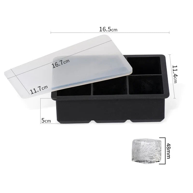 FrostForm Grand Moule à Glace en Silicone | Sans BPA & Flexible | Pour Glaces XXL, Cocktails & Cuisine | Facile à Nettoyer