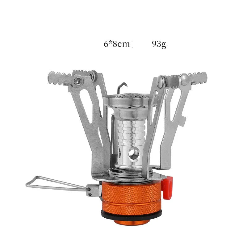 Trekko Réchaud à Gaz Camping | Pliable & Ultra Léger | 3000W Haute Performance | Aluminium & Acier Inoxydable | Pour Outdoor & Trekking
