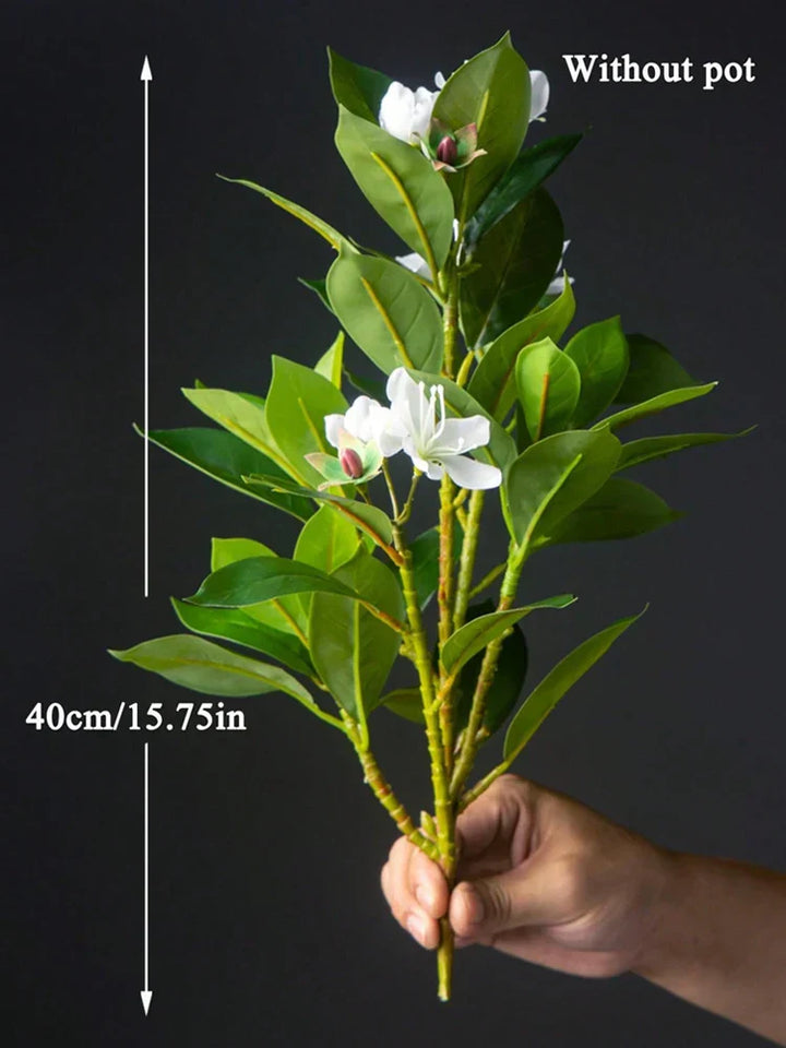 TropiLeaf Azalée Branche d'Azalée & Figuier artificiel | 21–40 cm | Feuilles & Fleurs Tropicales | Décoration pour Maison, Bureau & Jardin