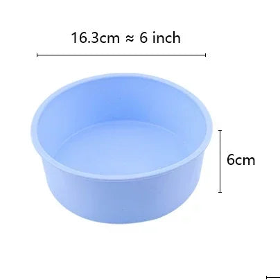 Moule à Gâteau Rond BakeoFlex en Silicone | Antiadhésif & Résistant à la Chaleur | 4–10 pouces (10–25 cm)