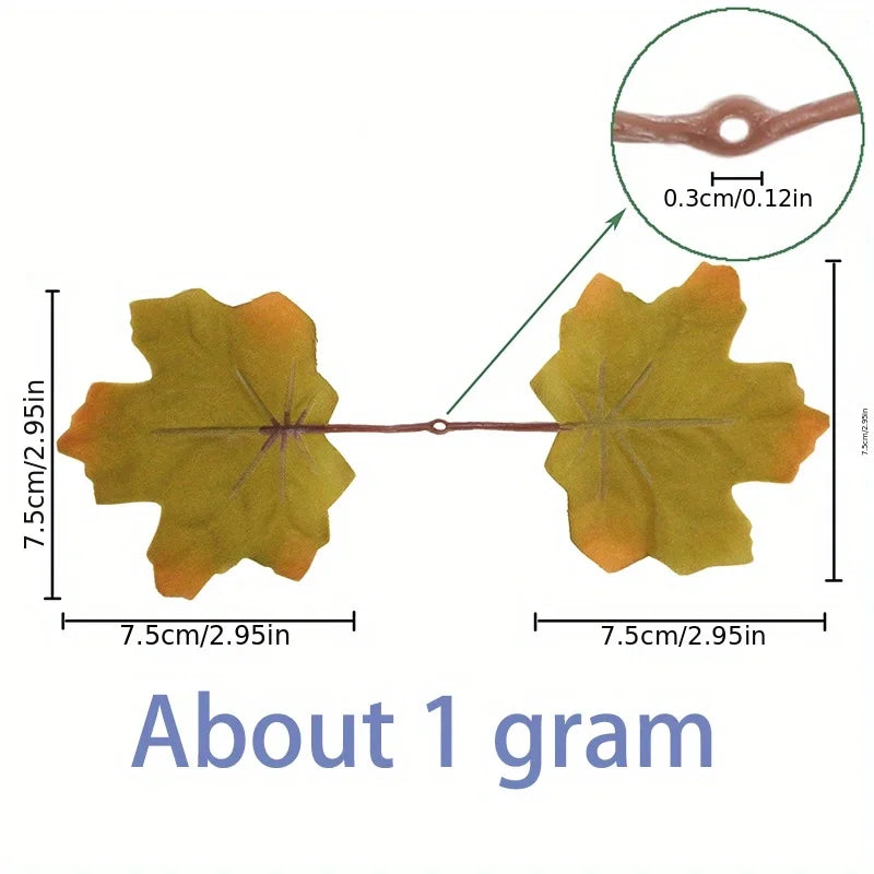 TwinLeaf | Ensemble de 10 Feuilles d'Érable Artificielles | Décoration d'Automne pour Halloween, Mariage & Thanksgiving