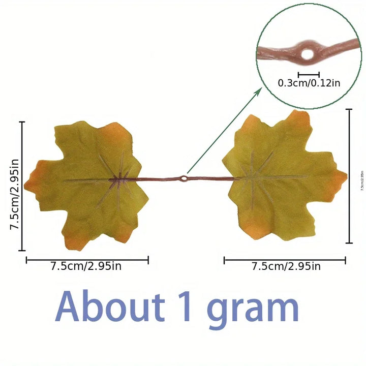 TwinLeaf | Ensemble de 10 Feuilles d'Érable Artificielles | Décoration d'Automne pour Halloween, Mariage & Thanksgiving