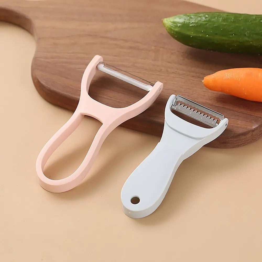 Éplucheur 2-en-1 Skandora PeelCut pour fruits et légumes | Éplucheur en acier inoxydable amovible au style nordique | 14 × 7 cm / 12 × 5,5 cm