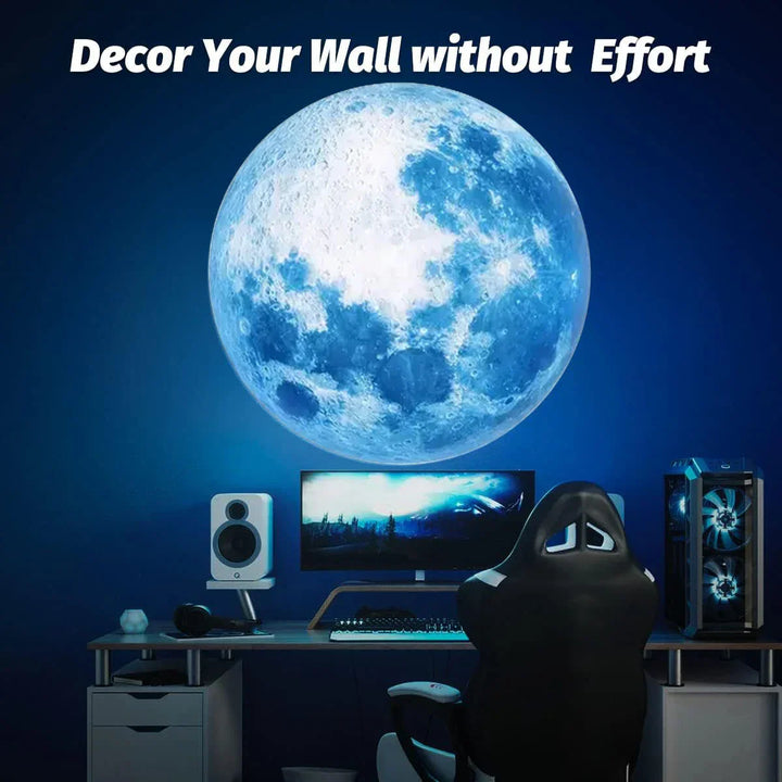 Lunaris Lampe de Lune | Lumière LED d'ambiance | Fonctionne par USB | Alliage d'aluminium & plastique