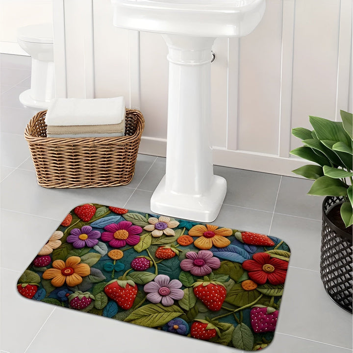 Tapis de sol 3D Florina | Surface douce comme le cachemire | Antidérapant & facile d'entretien | Pour salle de bain & entrée