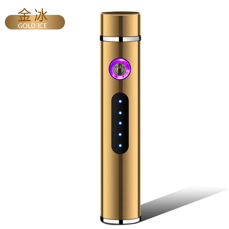 Voltrino Zylinder-USB-Feuerzeug | Technologie à double arc | Rechargeable & Résistant au vent | Élégant boîtier en métal pour hommes