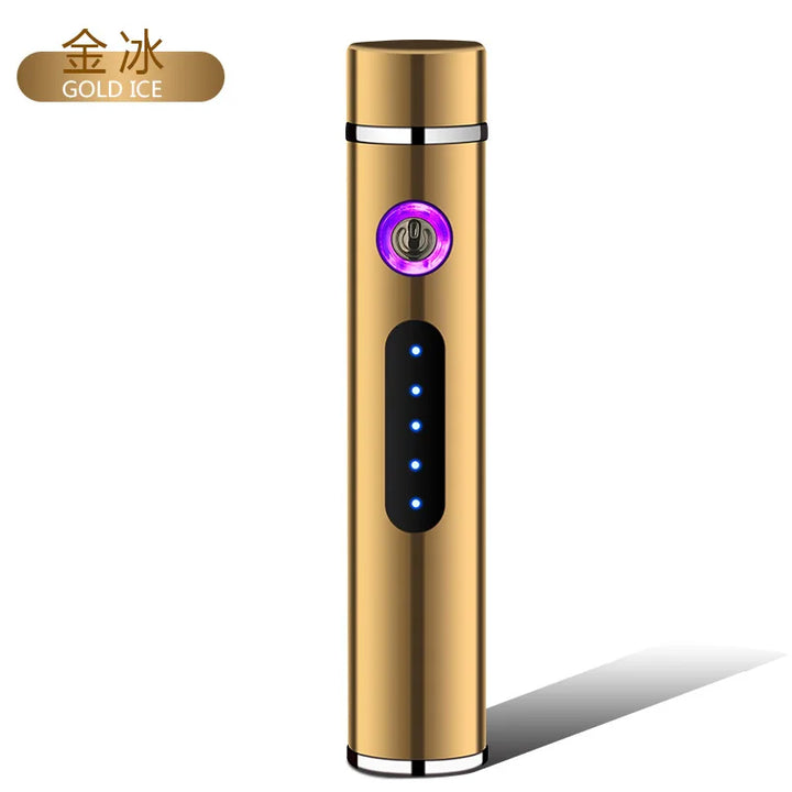Voltrino Zylinder-USB-Feuerzeug | Technologie à double arc | Rechargeable & Résistant au vent | Élégant boîtier en métal pour hommes