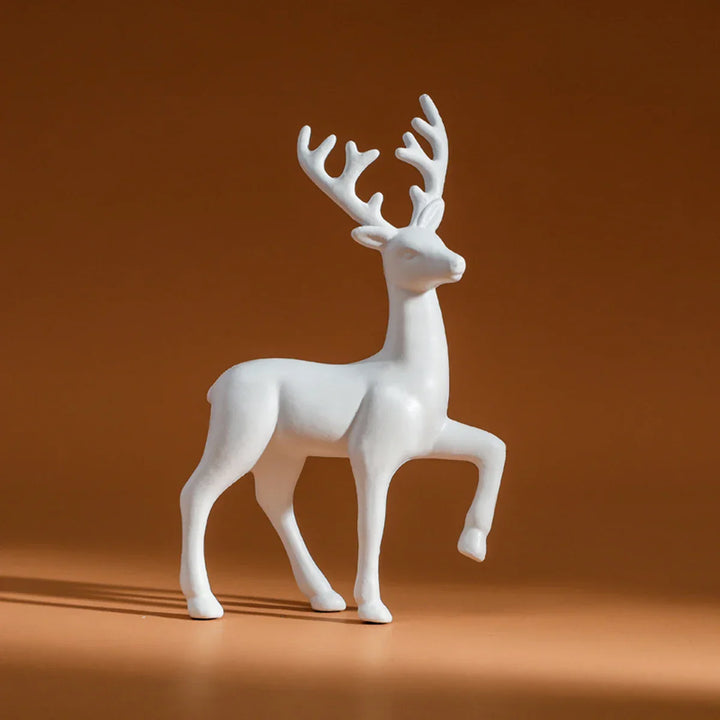 Figurine Décorative DeerHug | Ensemble de 2 Cerfs & Faons | Sculptures Adorables pour Chambre d'Enfant & Noël | Accessoire de Décoration