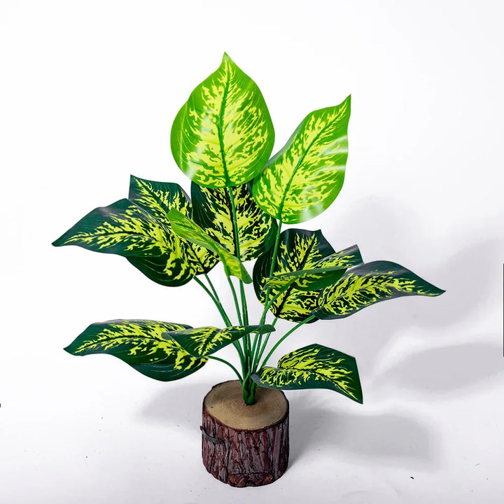 EverTropica Monstera Plante Monstera Artificielle | 43 cm | 12 Branches | Feuilles Décoratives Tropicales pour Maison & Jardin
