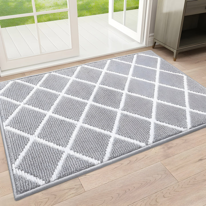Tapis d'entrée SafeStep | Design à carreaux | Antidérapant & Absorbant | Facile à entretenir | Différentes tailles