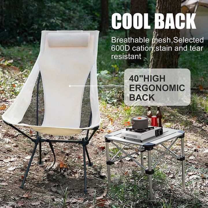 CAMPEROX Chaise pliante extérieure | Charge maximale de 150 kg | Cadre en aluminium et tissu résistant à la déchirure | Pour le camping, la plage et le jardin