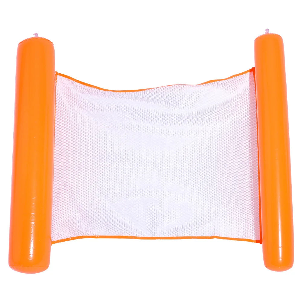 AQUAVIVA Hamac flottant gonflable | 130×70 cm | Chaise longue de piscine pliable avec dossier | Lit flottant pour piscine, plage & vacances