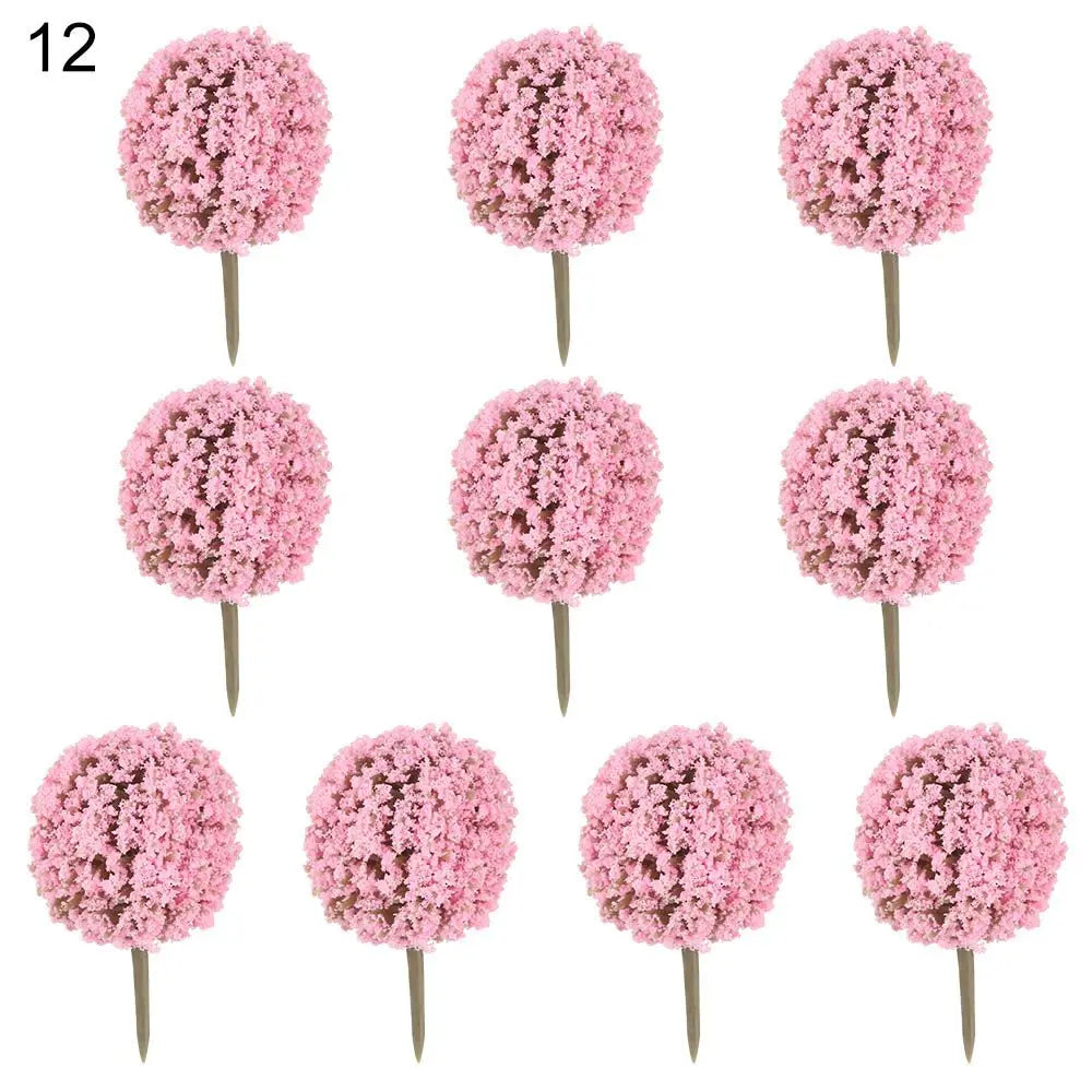 Set de Modèles d'Arbres Miniatures ScenaFlor | 10 pièces | Pour Modélisme & Aménagement Paysager | Petits Arbres Décoratifs en Plastique