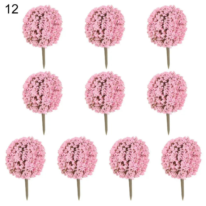 Set de Modèles d'Arbres Miniatures ScenaFlor | 10 pièces | Pour Modélisme & Aménagement Paysager | Petits Arbres Décoratifs en Plastique