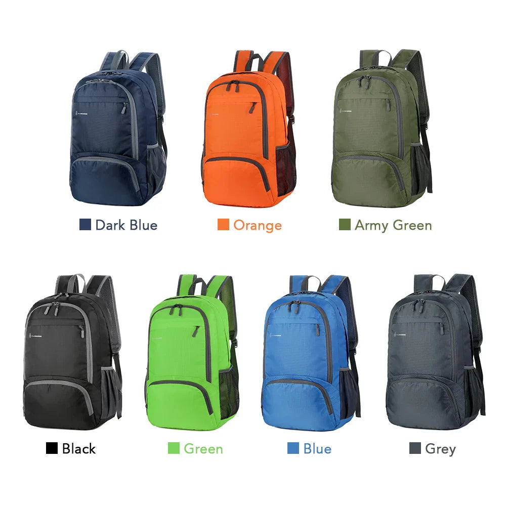 TrekVita Sac à Dos Pliable | Ultra Léger & Imperméable | 31×14×47 cm | Sac à Dos de Plein Air & de Voyage pour Femmes & Hommes