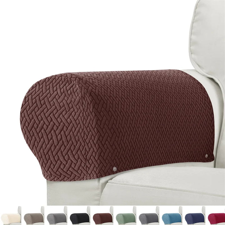 Ensemble de 2 housses de bras de fauteuil et de canapé Armluxe | Tissu jacquard | Protection contre la poussière et la saleté | Antidérapant et lavable