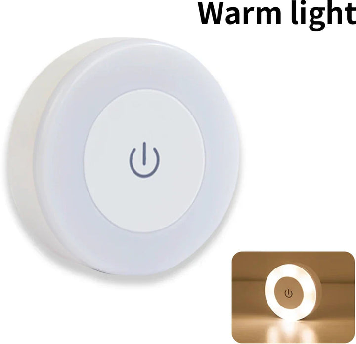 LumiTouch LED veilleuse | Magnétique & Rechargeable | Dimmable avec interrupteur tactile | 6 cm