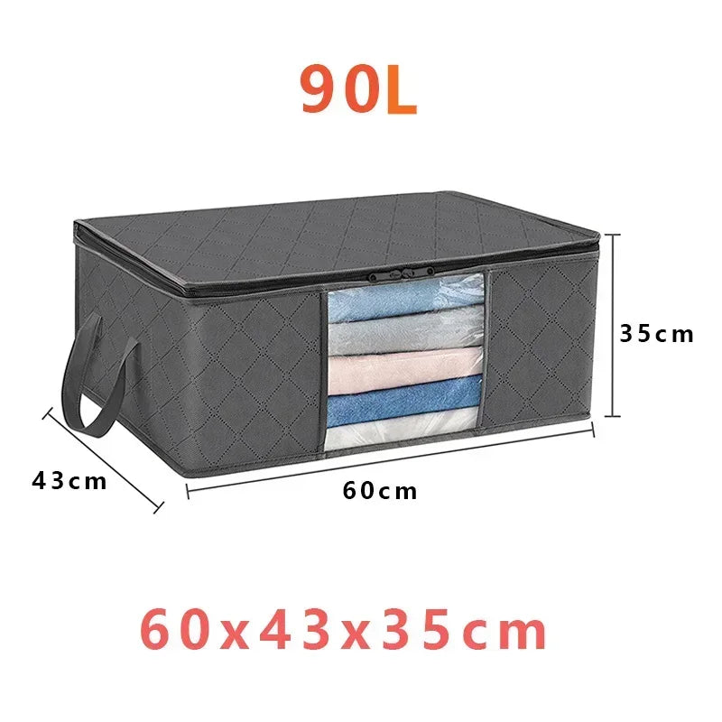 OrdiSpace Sac de rangement vêtements | Pliable & Grand volume | Idéal pour couvertures & organisation de placard