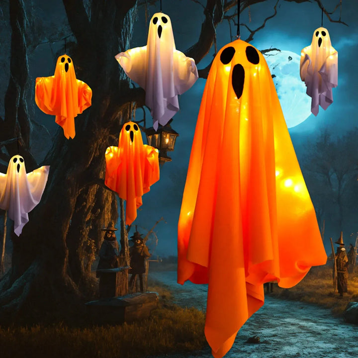 Décoration suspendue Halloween FantômeHorreur | 50×40 cm Fantôme effrayant | Décoration suspendue effrayante pour jardin, maison et fête