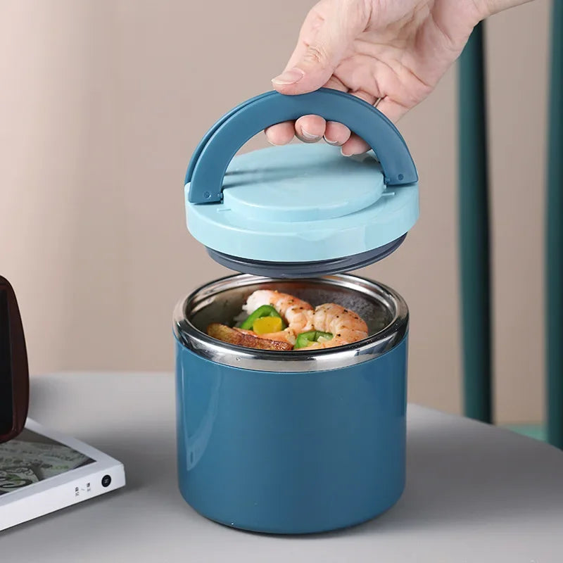 Boîte à Lunch Thermo | Conteneur Isotherme en Acier Inoxydable | 630 ml / 1000 ml | Avec Poignée & Étanche