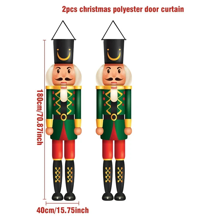 Bannière de porte de Noël | Écriture Joyeux Noël | Décoration suspendue pour la maison | Décoration de porte festive 2025/2026